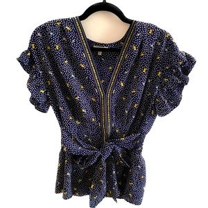 Women’s floral short sleeve blouse